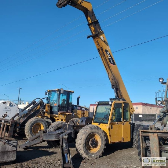 TELEHANDLER, 2007 CATERPILLAR TL943, EROPS, 4CYL DIESEL ENGINE, 4X4, 9000LB CAPACITY, 43FT LIFT HEIG