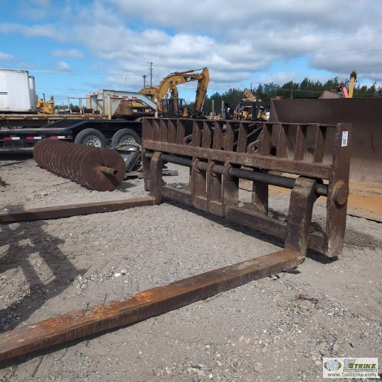 LOADER ATTACHMENT, FORKS, 7FT 8IN LONG TINES, 9FT WIDE RACK, FITS VOLVO L120