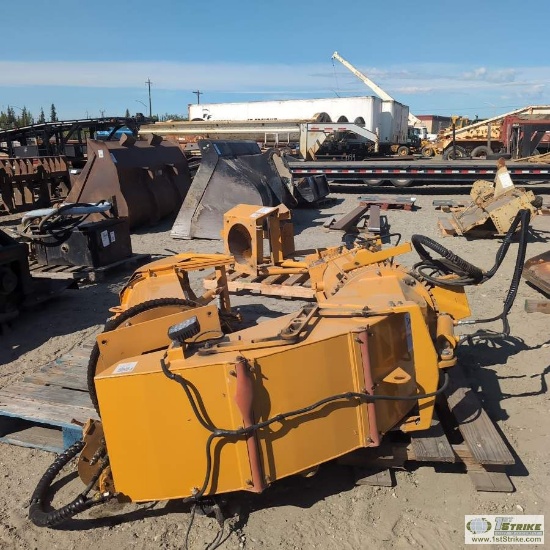 3 PALLETS. SNOW BLOWER PARTS, INCLUDING: 2EA CHUTES, HYDRAULIC ADJUSTABLE