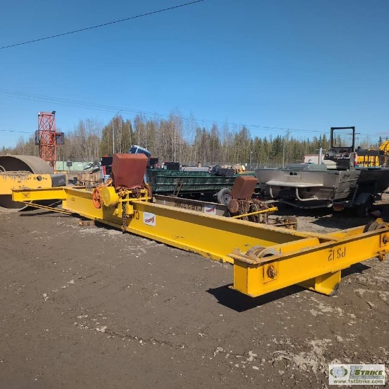 OVERHEAD BRIDGE CRANE, KRANCO, 12TON CAPACITY, 23FT SPAN