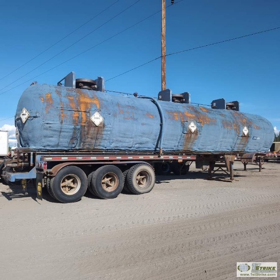 TANK TRAILER, INDUSTRIAL EQUIPMENT, INSULATED STEEL TANK, TRIPLE AXLE. TITLE IN TRANSIT