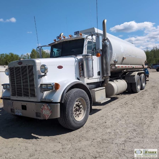 FUEL TRUCK, 2007 PETERBILT 379, CUMMINS ISX, EATON FULLER TRANSMISSION, TANDEM REAR AXLES, 50,000LB
