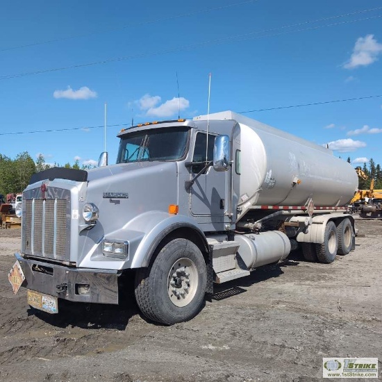 FUEL TRUCK, 2005 KENWORTH T800B, CUMMINS ISX 500, EATON FULLER TRANSMISSION, TANDEM REAR AXLES, 64,3