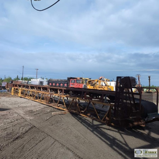 CONVEYOR, 100FT LONG X 30IN WIDE BELT, 10HP 3 PHASE ELECTRIC MOTOR