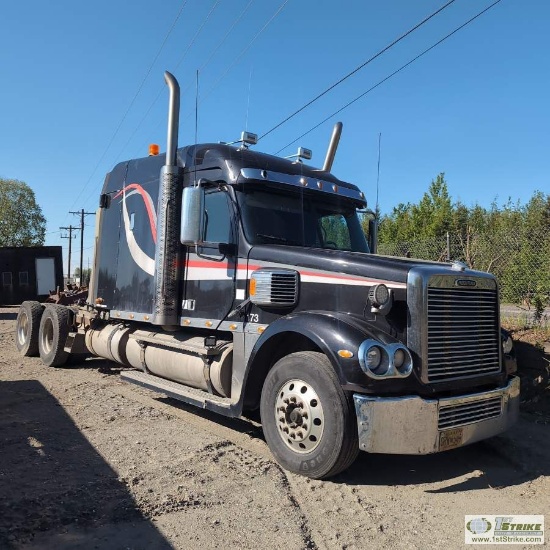 SEMI TRACTOR, 2014 FREIGHTLINER CORONADO MODEL CC132064T, CUMMINS ISX 565, EATON FULLER 18 SPEED, TA