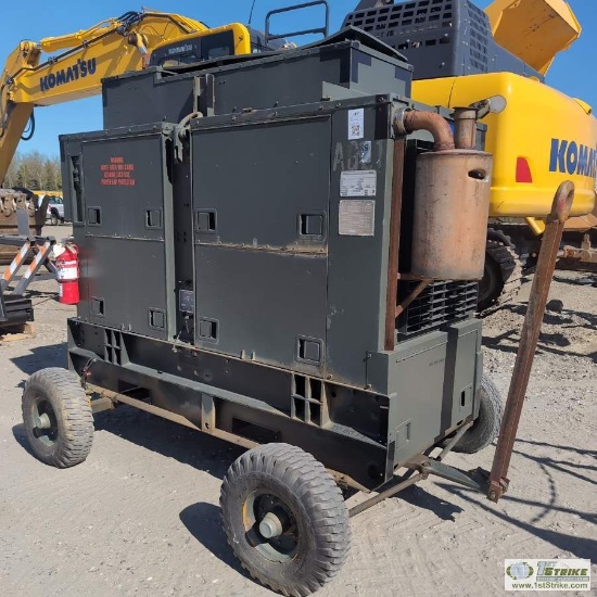 GENERATOR, 1988 KURZ & ROOT MODEL MEP 105A, 60KW, 50/60HZ, 240/416V 3 PHASE, 120/208V 3 PHASE, ALLIS