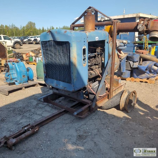 PUMP, GORMAN-RUPP 6IN, DETROIT DIESEL ENGINE, SINGLE AXLE TRAILER MOUNTED