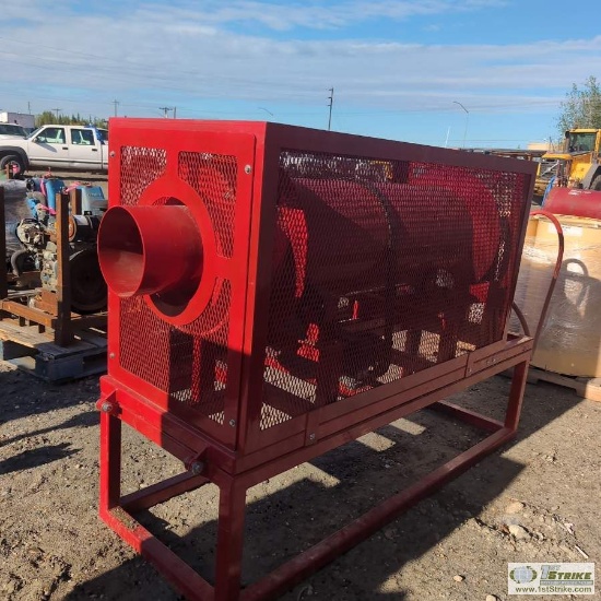 TROMMEL, 5HP, 115V SINGLE PHASE ELECTRIC MOTOR, APPROX 14IN DIAMETER BARREL, SKID MOUNTED