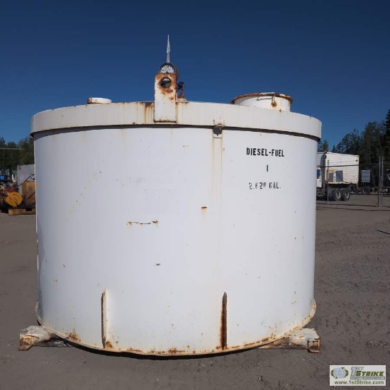 FUEL TANK, APPROX 2600 GAL, STEEL CONSTRUCTION , DOUBLE WALLED, SKID MOUNTED