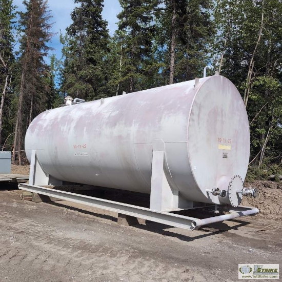 FUEL TANK, APPROX 14,700 GAL, STEEL CONSTRUCTION, SKID MOUNTED