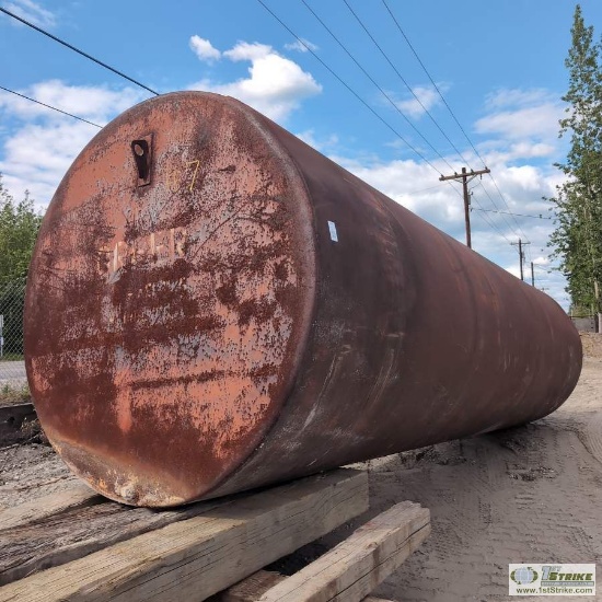 FUEL TANK, APPROX 10,000 GAL, STEEL CONSTRUCTION