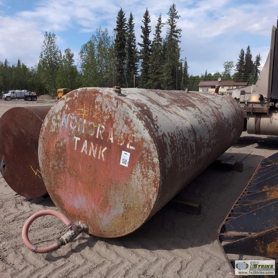 FUEL TANK, APPROX 1,000 GAL, STEEL CONSTRUCTION
