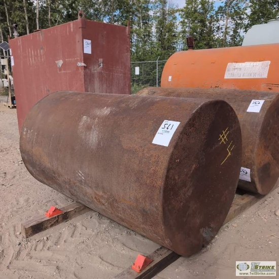 FUEL TANK, APPROX 300 GAL, STEEL CONSTRUCTION