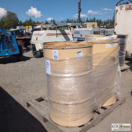 1 PALLET. 3 DRUMS, ENGINE OIL, SCPL SAE 0W-20