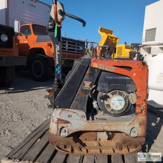 PLATE COMPACTOR, MIKASA MODEL MVH-408DZ, 900LBS, HATZ DISEL ENGINE