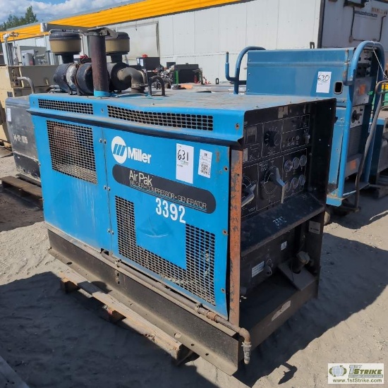 WELDER COMPRESSOR GENERATOR COMBO, MILLER AIR PAK, DEUTZ DIESEL ENGINE. UNKNOWN MECHANICAL PROBLEMS
