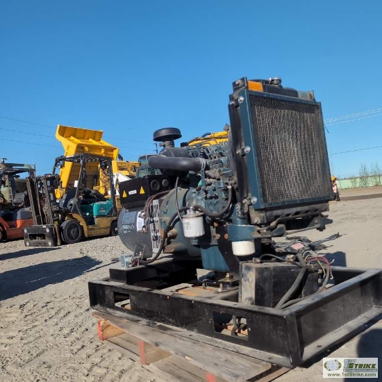 GENERATOR, 2014, 17KVA, 115/200/230/400V, 3-PHASE, 3 CYLINDER KUBOTA DIESEL ENGINE