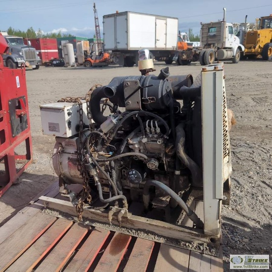 GENERATOR, NORTHERN LIGHTS, 10KW, 3 CYLINDER YANMAR DIESEL ENGINE, SKID MOUNTED