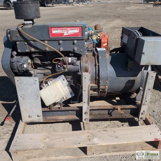 MARINE GENERATOR, NORTHERN LIGHTS MODEL M20CRW3.2, 20KW, 4 CYLINDER SHIBAURA DIESEL MOTOR, SKID MOUN
