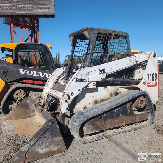 SKIDSTEER, 2005 BOBCAT T-180, OROPS, AUXILIARY HYDRAULIC PORTS, WITH GP BUCKET. UNKNOWN MECHANICAL P