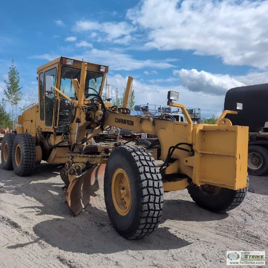 GRADER, CHAMPION 740A VHP, EROPS, 14FT MOLD BOARD, REAR SCARIFIER