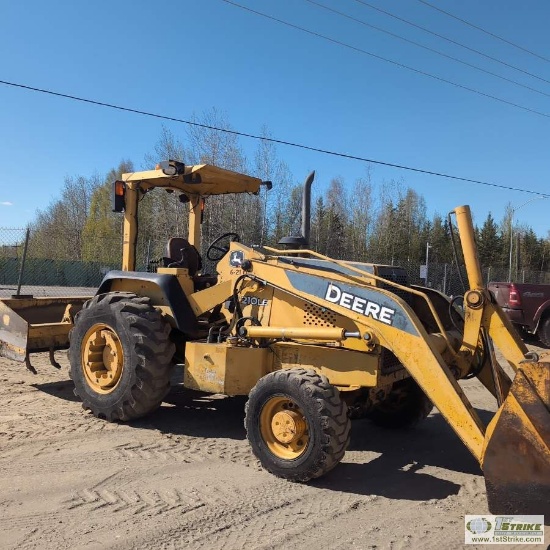 LANDSCAPE TRACTOR, 2007 JOHN DEERE 210LE, OROPS, 4X4, FRONT LOADER ATTACHMENT, 7FT 5IN REAR BOX BLAD