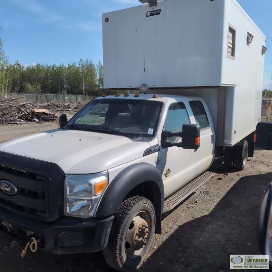 2012 FORD F-550 SUPERDUTY XL, 6.7L POWERSTROKE, 4X4, DUALLY, CREW CAB, 12FT INSULATED BOX WITH CAB O