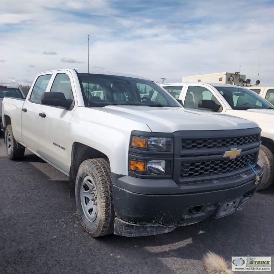 2015 CHEVROLET SILVERADO 1500, 5.3L VORTEC, 4X4, CREW CAB, SHORT BED SN:3GCUKPEC6FG216270 HRS:6199 M