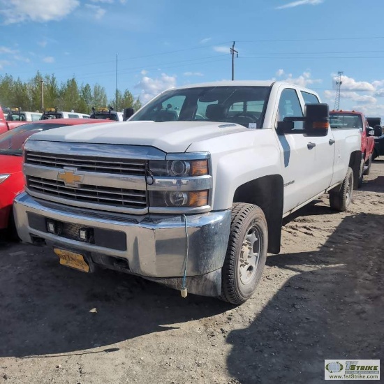 2016 CHEVROLET SILVERADO 2500HD, 6.6L DURAMAX, 4X4, CREW CAB, LONG BED. UNKOWN MECHANICAL PROBLEMS.
