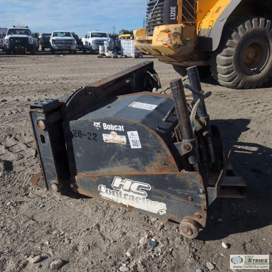 SKIDSTEER ATTACHMENT, PLANER, 2008 BOBCAT FASTCUT, 18IN, HIGH FLOW 3-HYDRAULIC LINE
