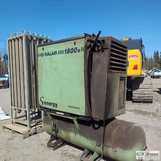 AIR COMPRESSOR, SULLAIR S-ENERGY 1800E, ROTARY SCREW COMPRESSOR, 3 PHASE, WITH AIR COOLER SKID