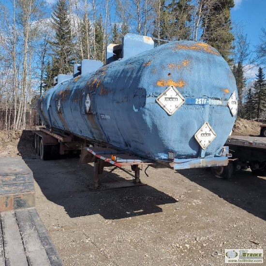 SEMI TANK TRAILER, INDUSTRIAL EQUIPMENT, TRIPLE AXLE, INSULATED STEEL TANK. TITLE IN TRANSIT