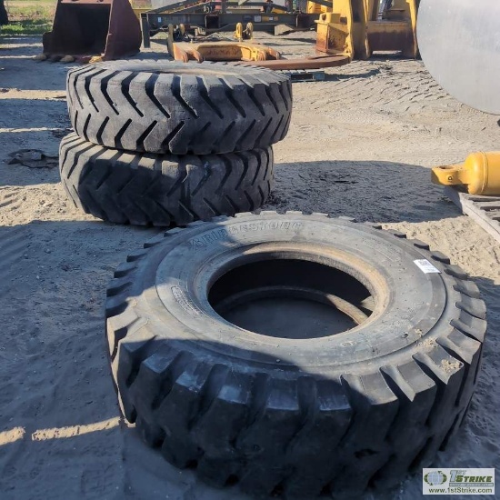 3 EACH. HEAVY EQUIPMENT TIRES. INCLUDING 1EA 14R25, 2EA 16R25