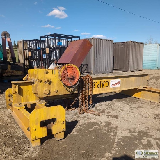 OVERHEAD BRIDGE CRANE, KRANCO, 8 TON CAPACITY, 12FT SPAN