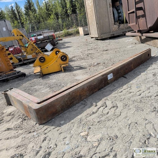 Forklift Fork Tines, Approx 93in Long, 31in Drop