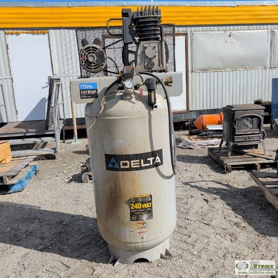 Air Compressor, Delta Model Dlkc6580v2-1, 20.2cfm, 80 Gallon Tank, 240v Single Phase