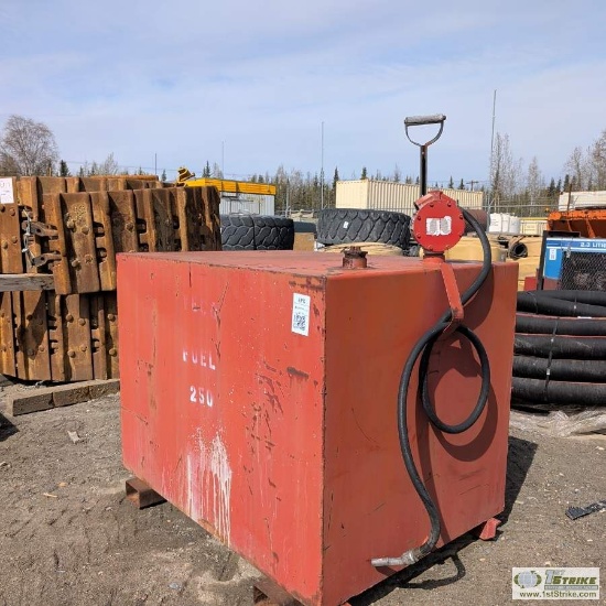 Fuel Tank, 250gal, Steel Construction, With Hand Pump