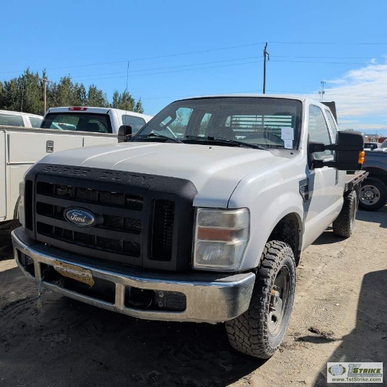 2008 Ford F-250 Superduty Xl, 5.4l Gas, 4x4, Extended Cab, 8ft X 7ft Flat Bed