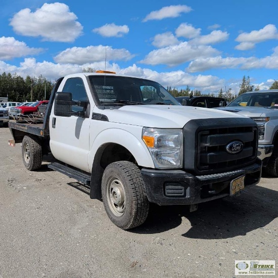 2012 Ford F-250 Superduty Xl, 6.2l Gas, 4x4, Standard Cab, 8.5ft X 7ft Flat Bed, With 2ft Stepdown P