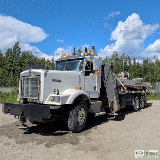 CRANE TRUCK, 2012 KENWORTH T-800, CUMMINS ISX 11.9 ENGINE, EATON FULLER TRANSMISSION, TANDEM REAR AX