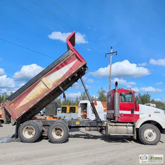 DUMP TRUCK, 1994 KENWORTH T-800, CAT 3406 ENGINE, EATON FULLER TRANSMISSION, TANDEM REAR AXLES, 60,4