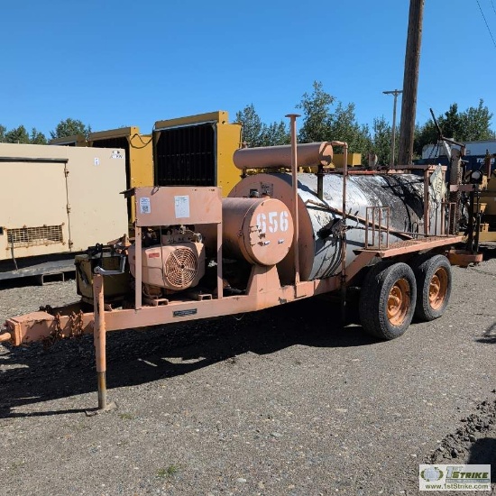Hot Tar Trailer, Crafco Model Bc2204, 400gal Capacity, 2cyl Gas Engine, Tandem Axle Trailer Mounted
