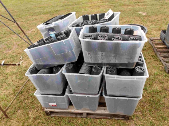16 Totes of 1/2 gallon plant pots