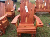 Red Cedar Amish Built Glider Rocker