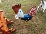 Small Metal Red/White/ Blue Rooster