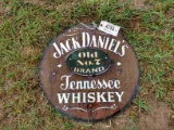 Round Metal Jack Daniels Sign