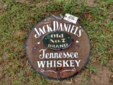 Round Metal Jack Daniels Sign