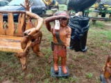 Small Wood Muti. Color Indian Statue