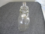 Milk Bottle w/Cream Spoon