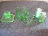 Green Depression Glass Items